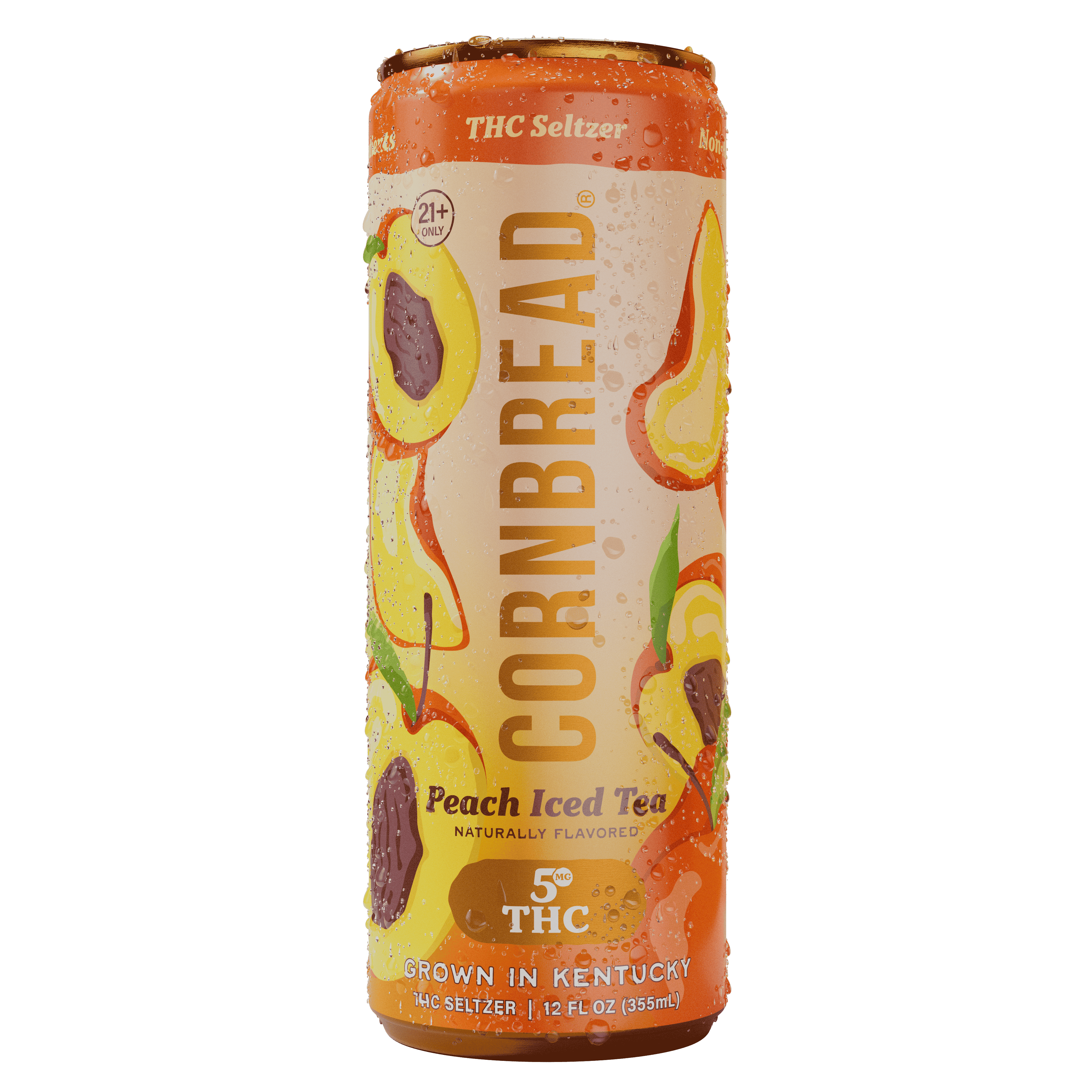 Peach Iced Tea THC Seltzer, 5mg