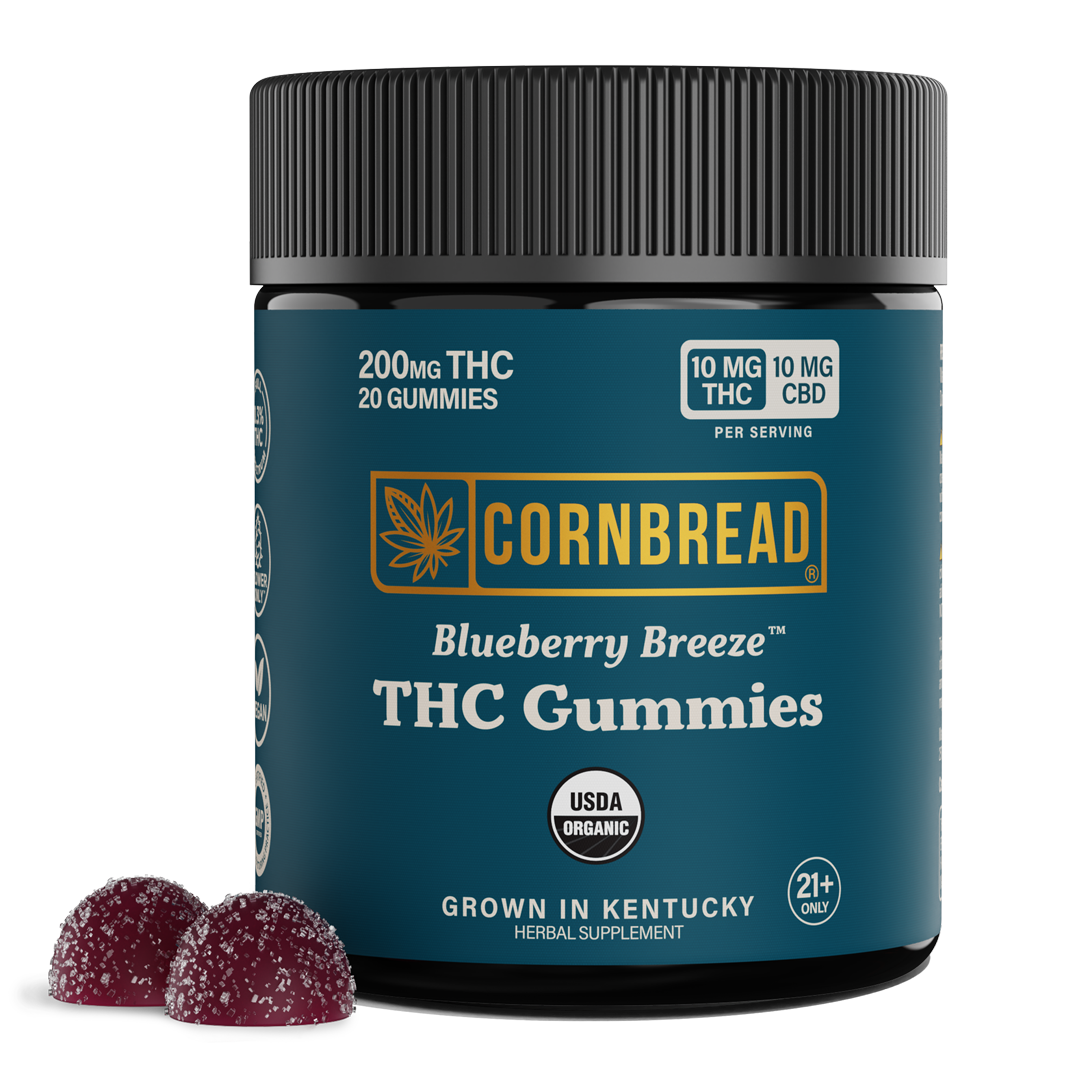 Blueberry Breeze THC Gummies, 10mg